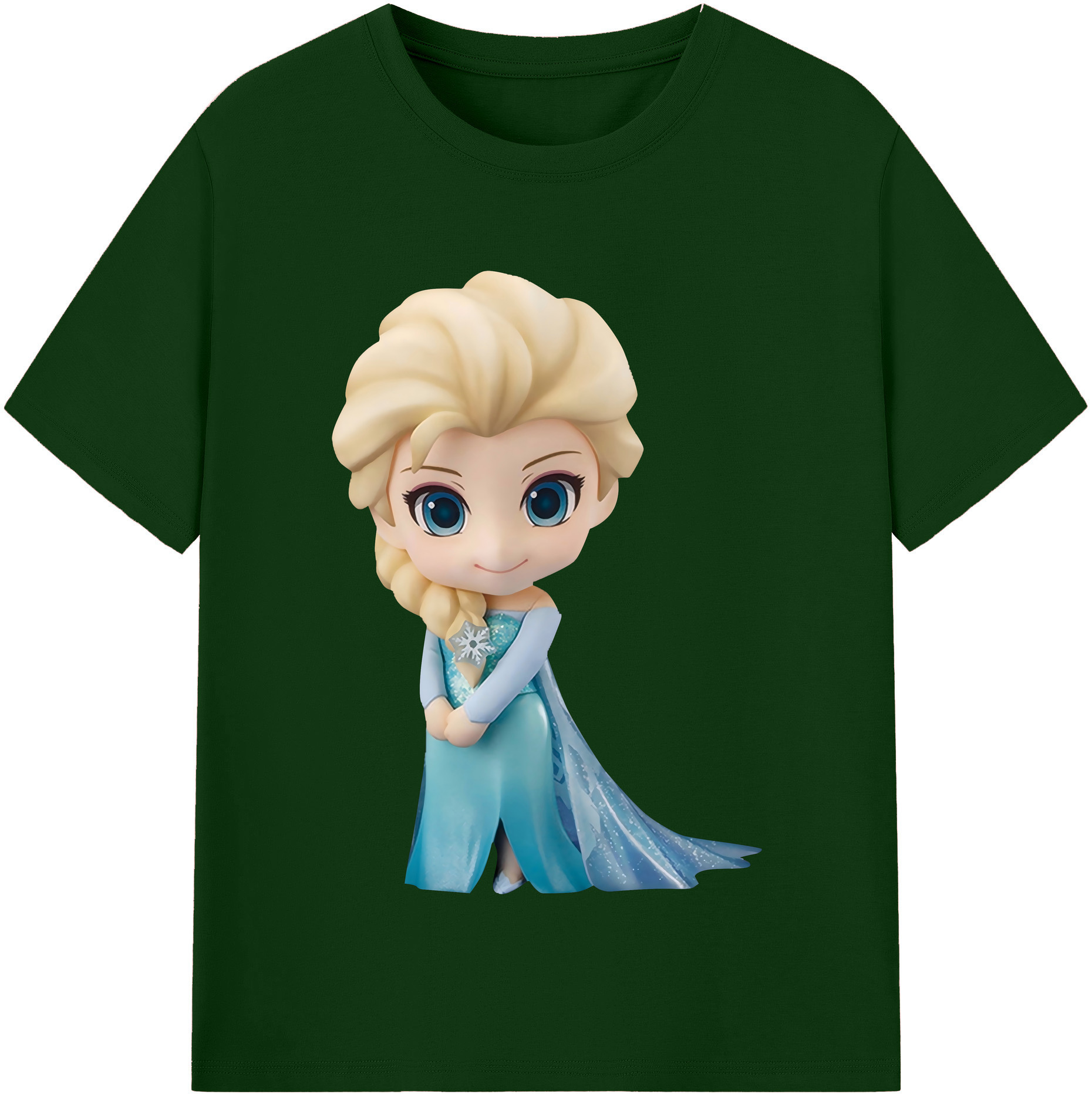 （画像用） アナと雪の女王 アンナ エルサ Frozen Anna Elsa 綿100％半袖Tシャツ（フロントプリント）